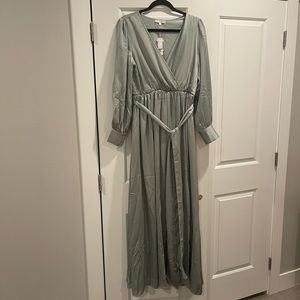 From Baltic born,still with tags, sage green satin maxi dress size L(10/12)